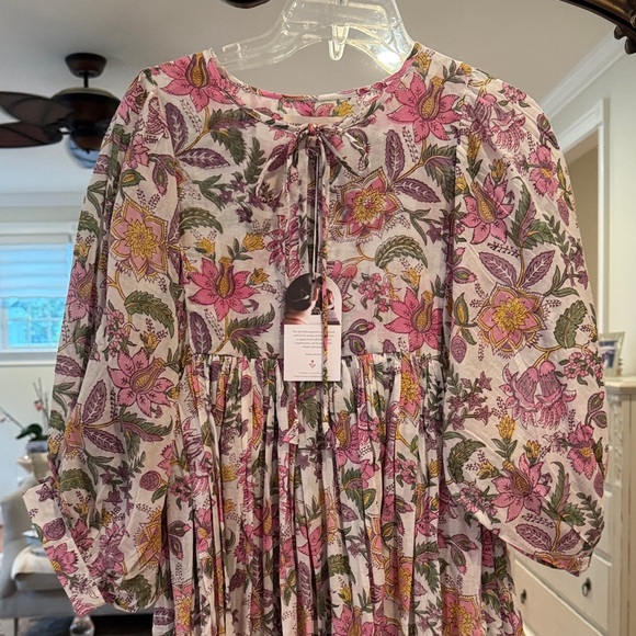 Daughters of India Kyra mini dress- in fuchsia bloom - Picture 3 of 7